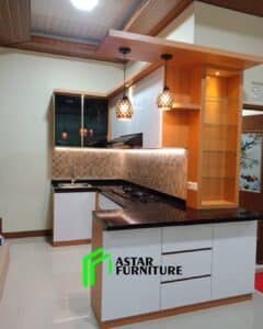 kitchen set minimalis putih cerah
