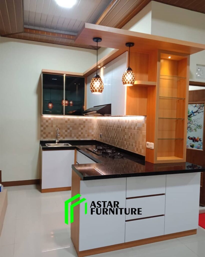 kitchen set minimalis putih cerah