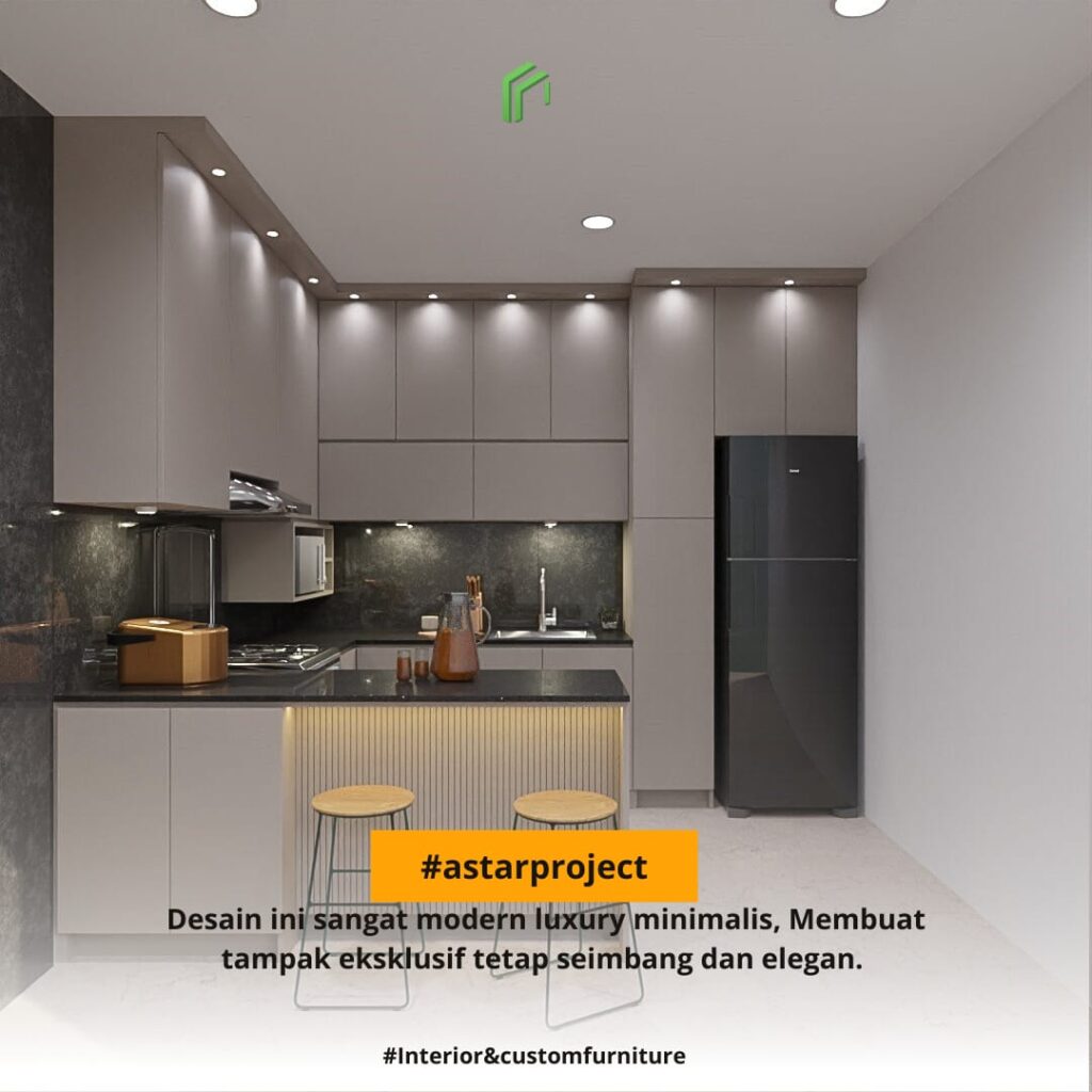 kitchen set minimalis japandi