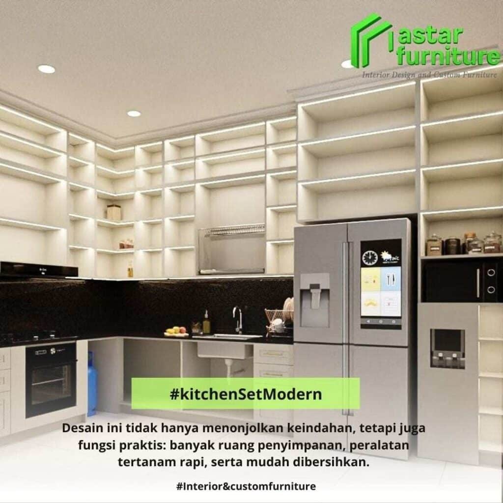 kitchen set minimalis dengan kompor tanam