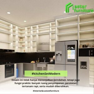 kitchen set minimalis dengan kompor tanam