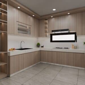 desain kitchet set japandi