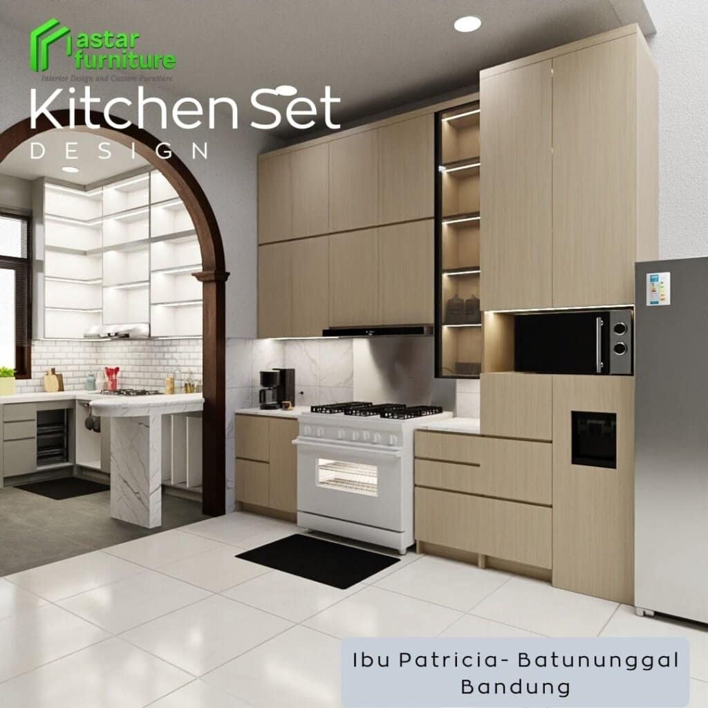 kitchen set minimalis japandi