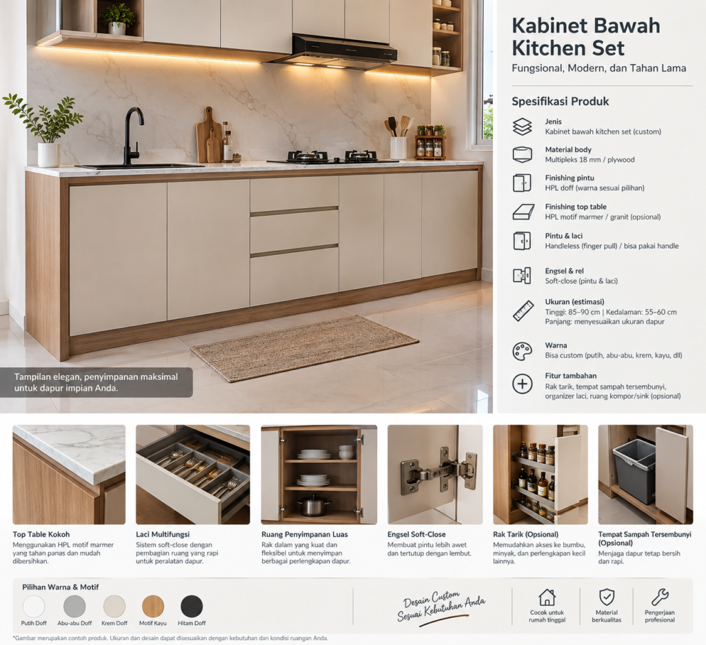 kabinet bawah kitchen set