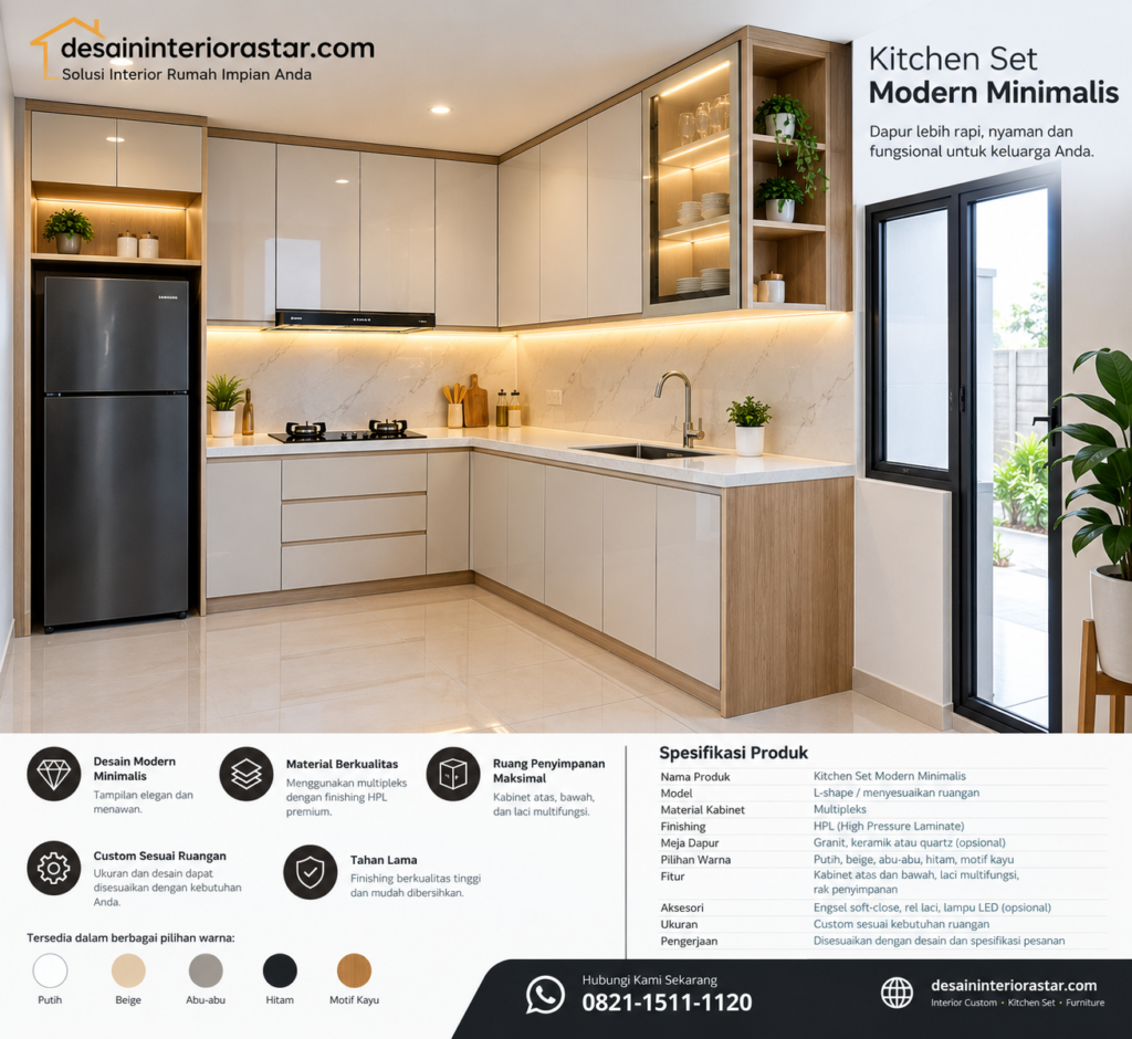 kitchen set modern minimalis