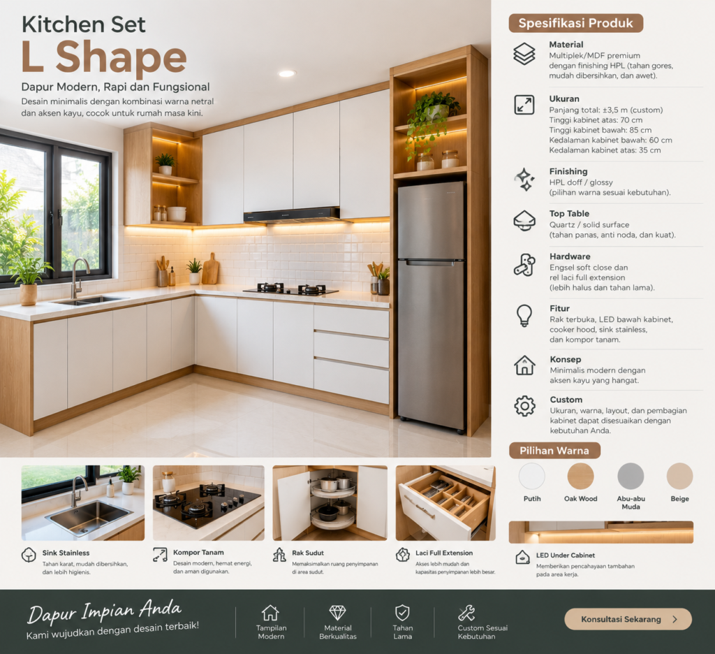 kitchen set L shape
